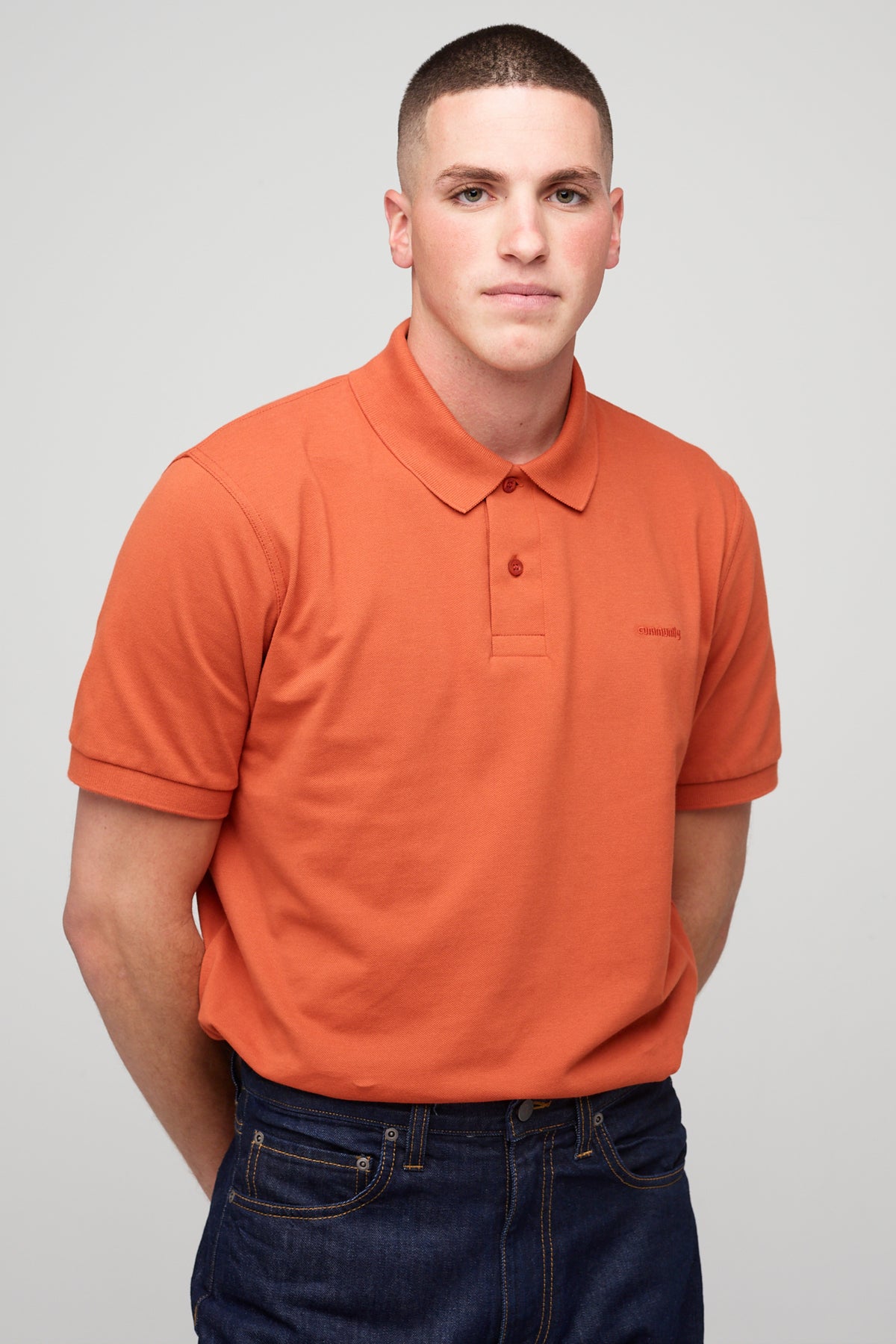 Men's Short Sleeve Polo Shirt - Cinnamon