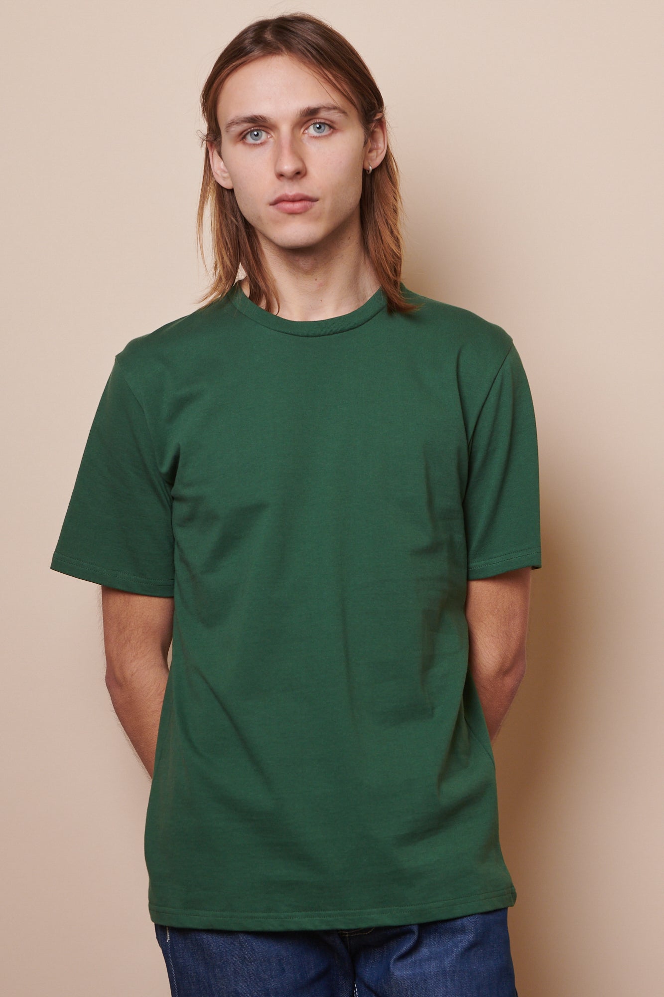 Men's Short Sleeve T Shirt Bottle Green - Community Clothing