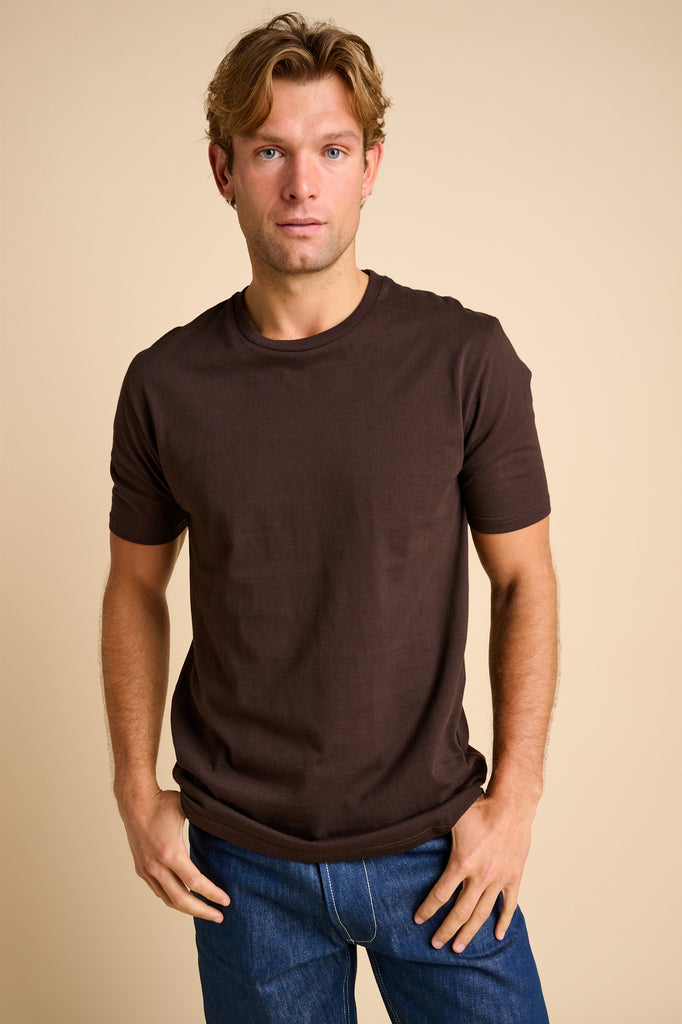 Mens Short Sleeve T Shirt PF - CHOCOLATE