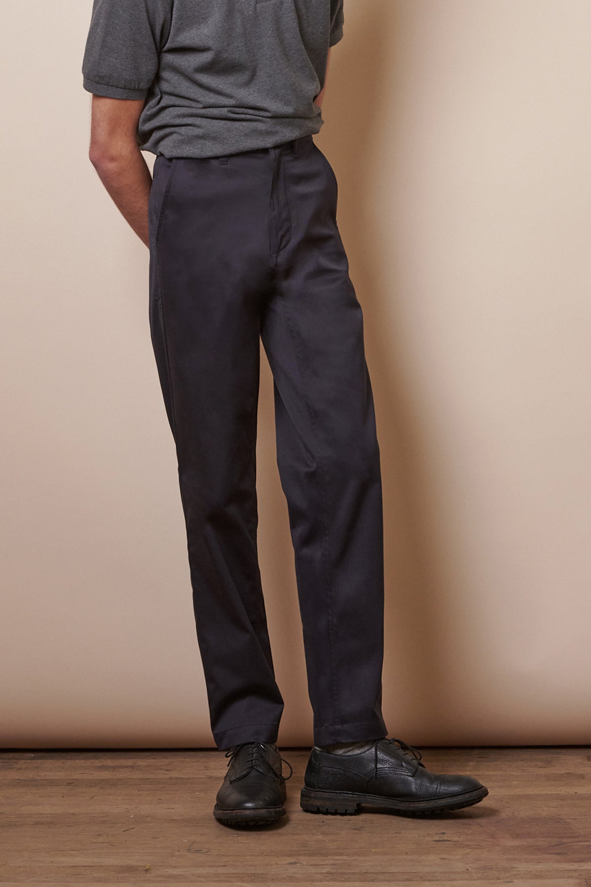 Men's Slim Lightweight Stretch Cotton Twill Chinos - Navy