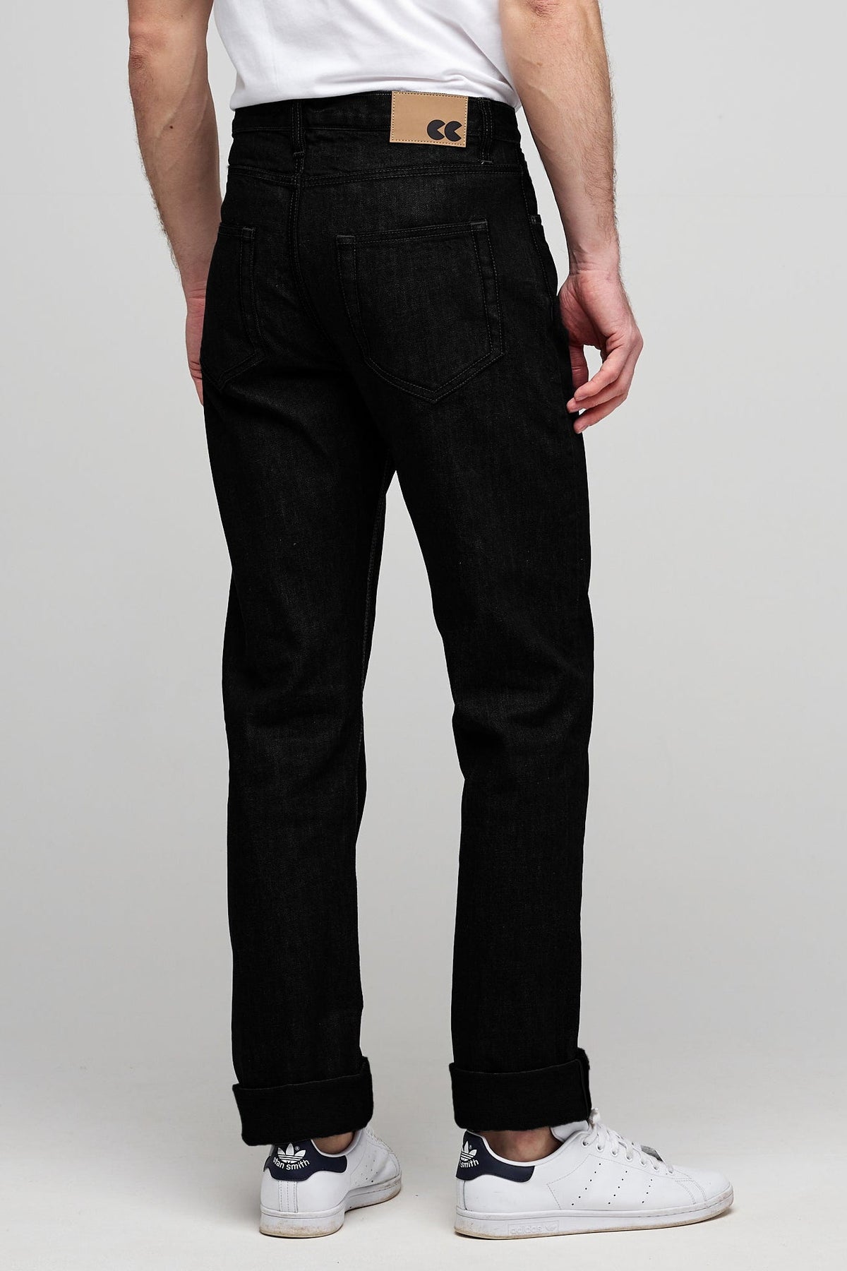 Men's Straight Cut Selvedge Jean - Black Raw Denim