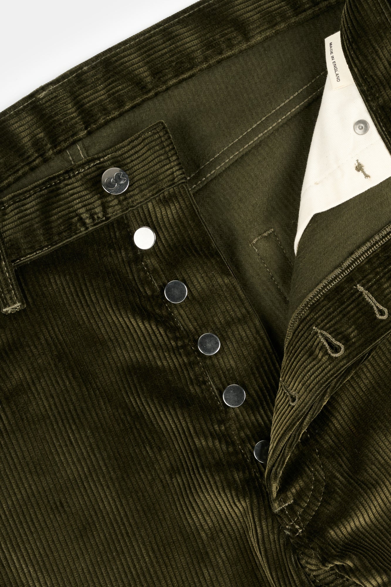 Mens Arran Loose Fit Corduroy Jean - Dark Olive