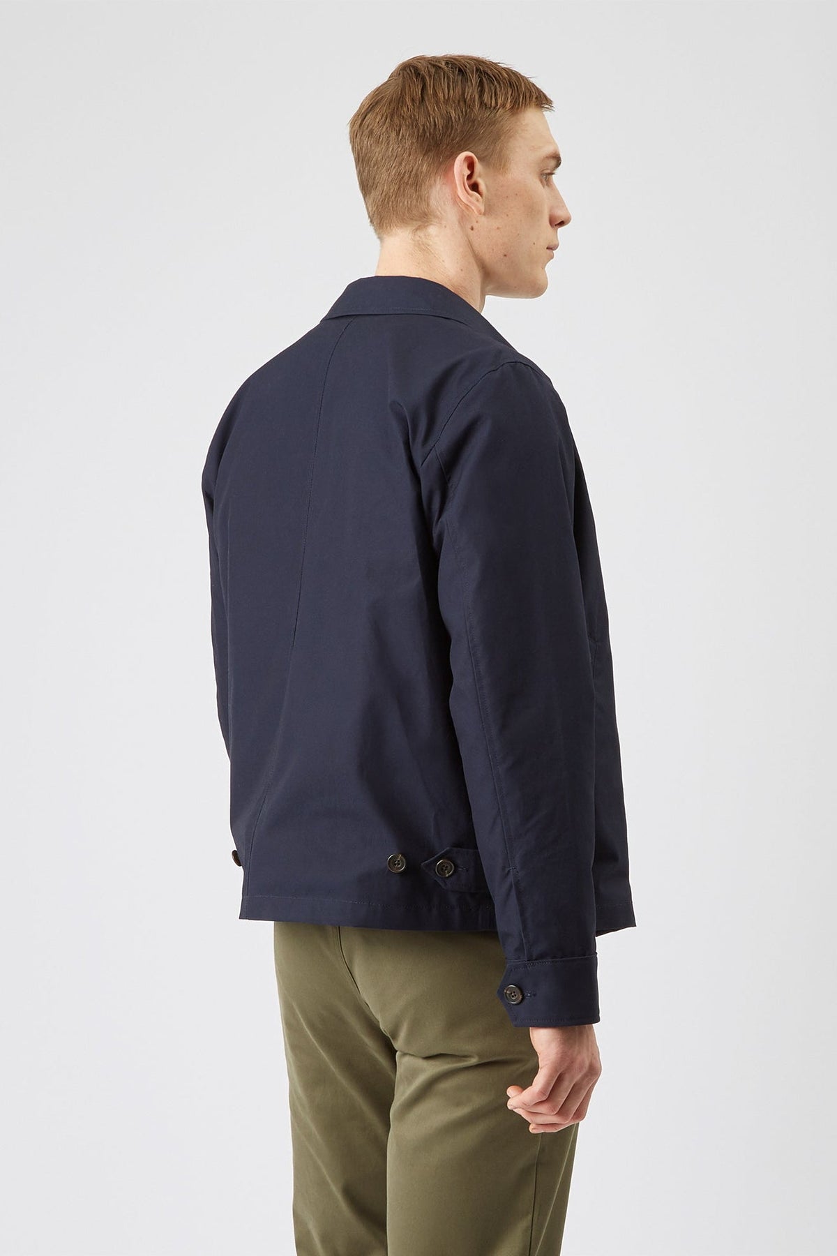 Men's Collared Harrington Jacket Navy - Community Clothing