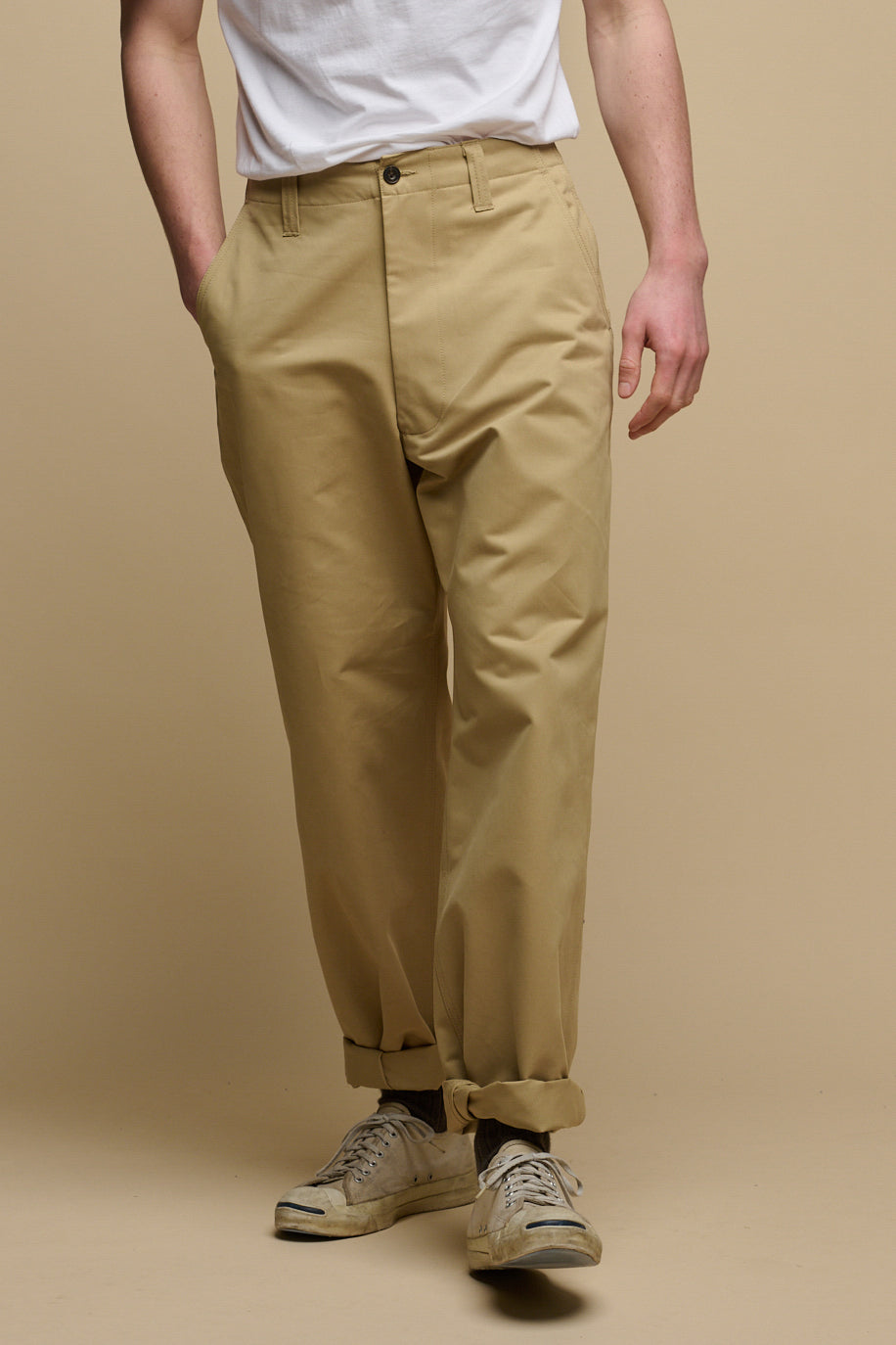 Men's Field Heavyweight 100% Cotton Twill Trousers - Stone