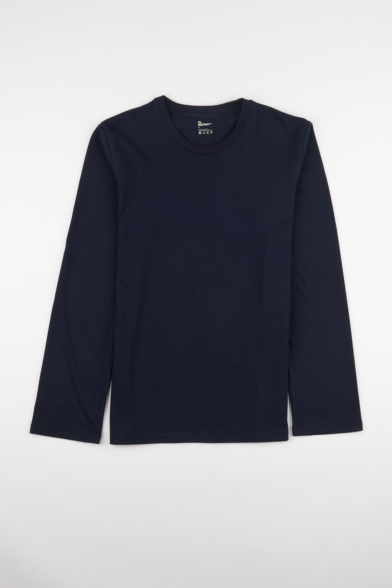 Men's Long Sleeve T Shirt Plastic Free - Navy