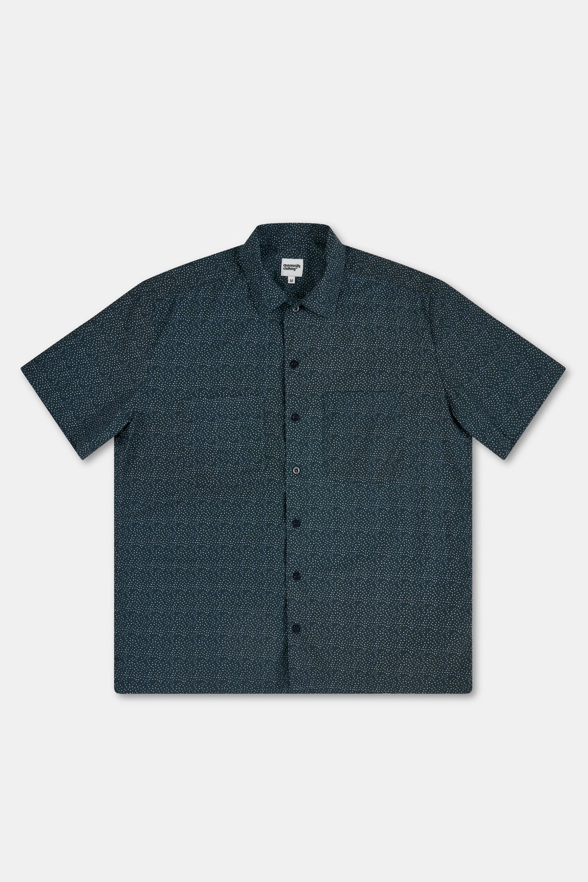 MARC POLKA DOT SHORT SLEEVE BOWLING SHIRT - NAVY