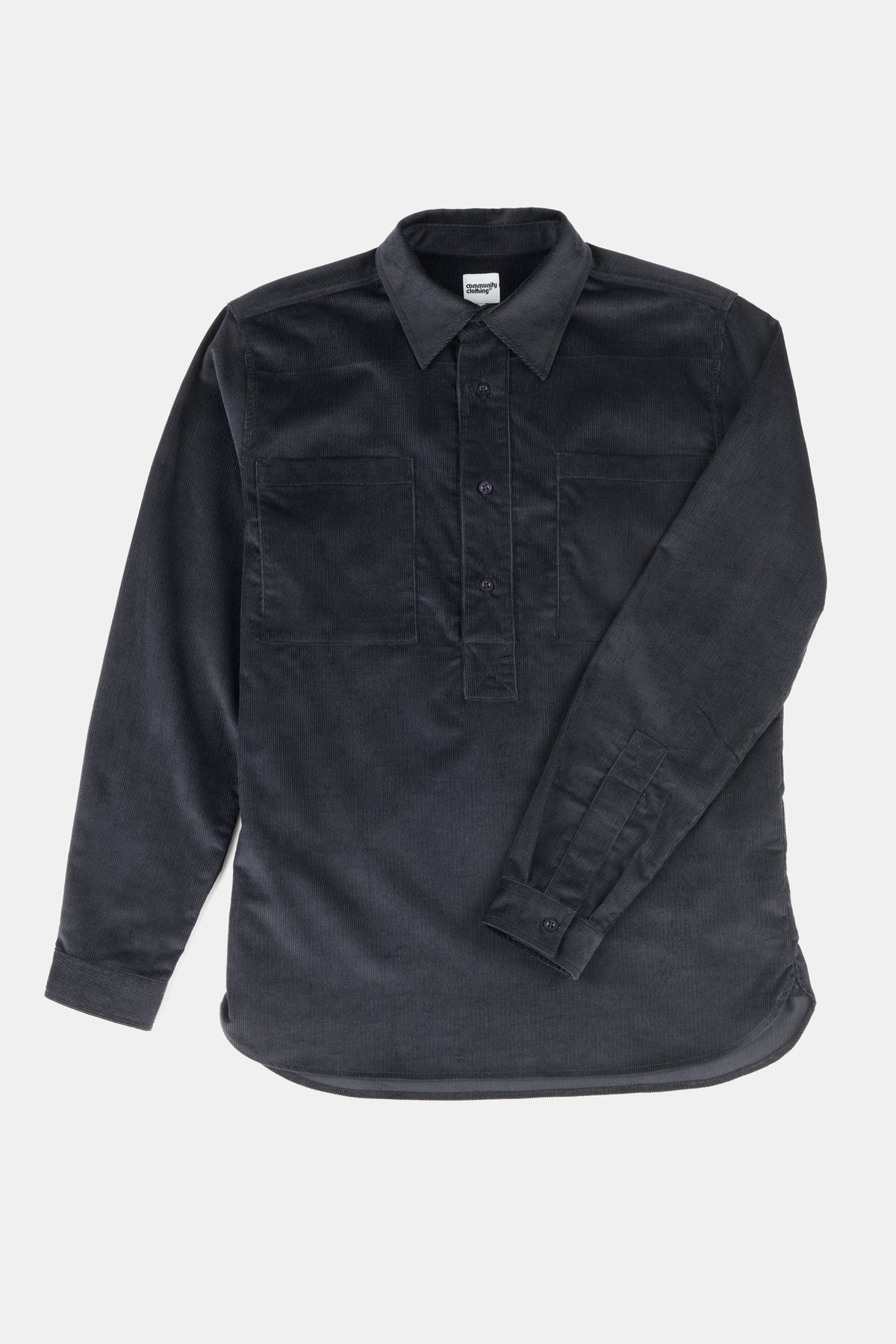 
            Men&#39;s Oli Half Placket Needle Cord Shirt - Navy