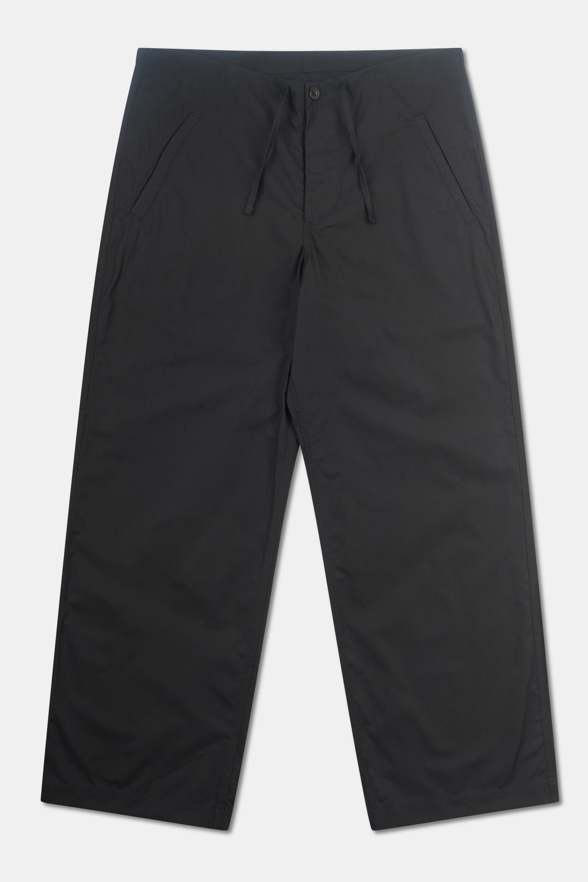 Black pants on a light gray background