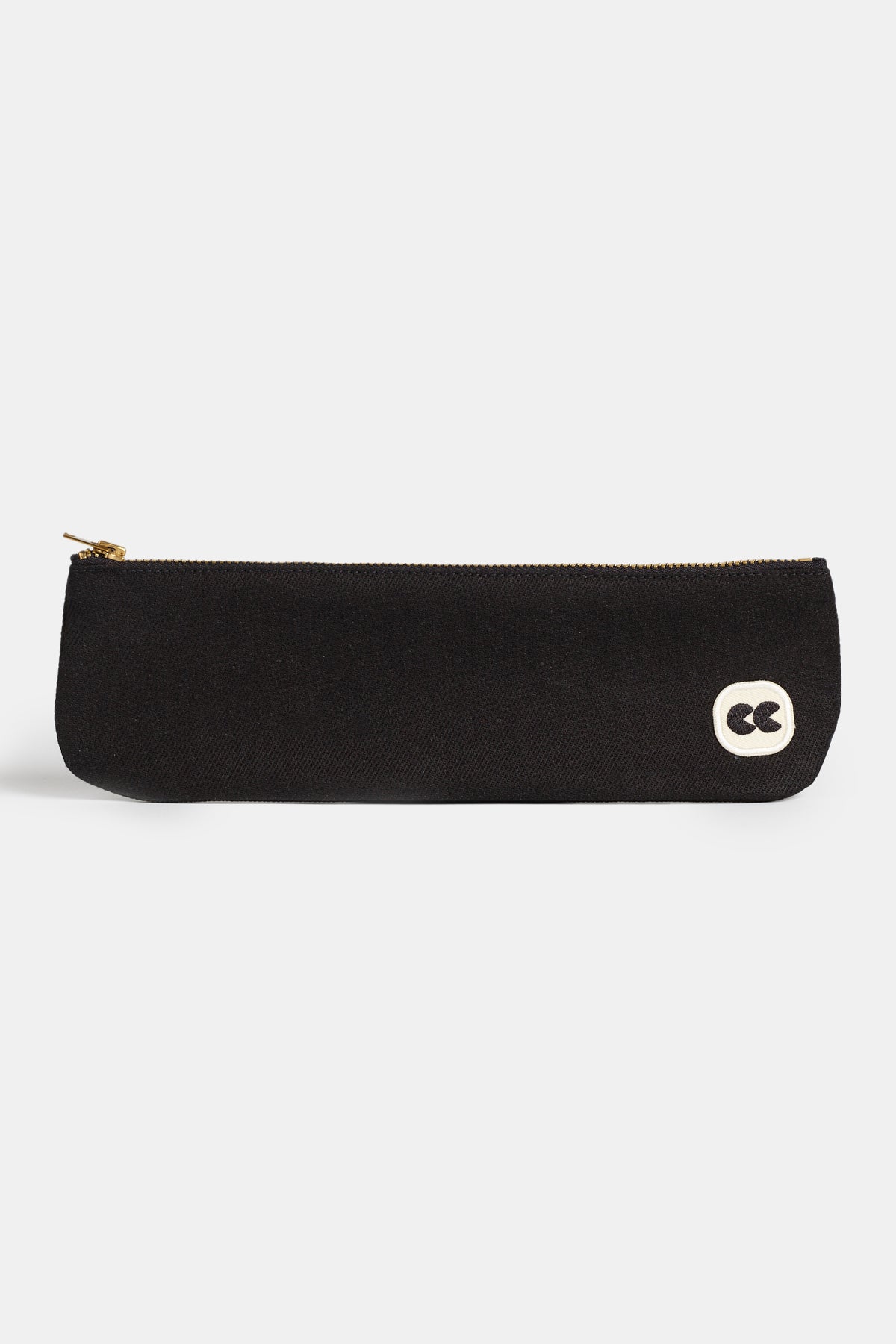 
            Image of pencil case in black with CC logo in the bottom right corner.