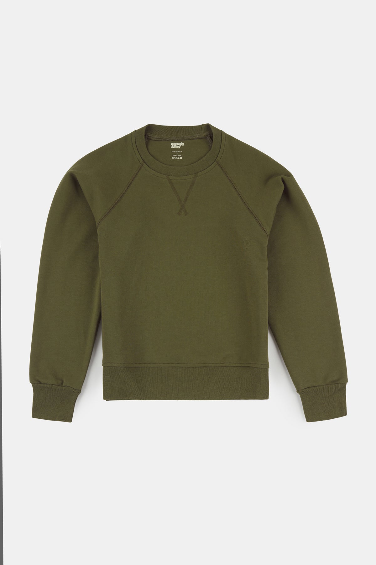 
            Men&#39;s raglan sweatshirt in olive