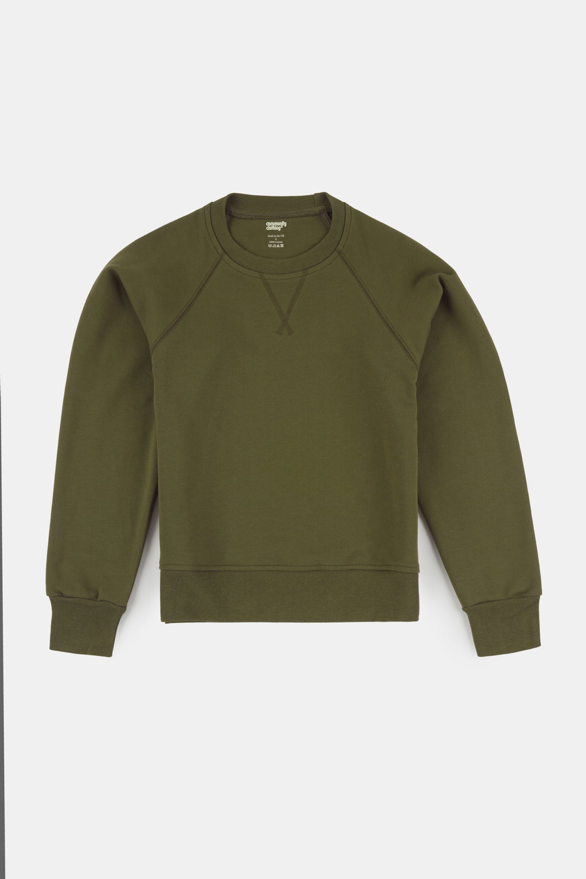 Men's raglan sweatshirt in olive