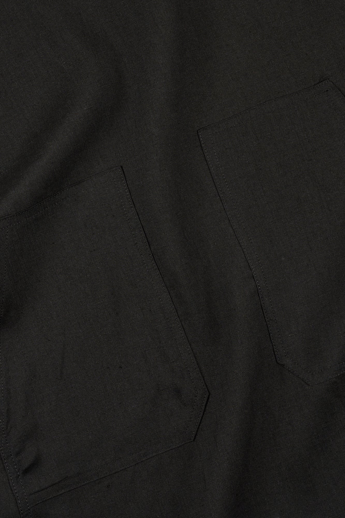 Close-up of black fabric with pockets.
