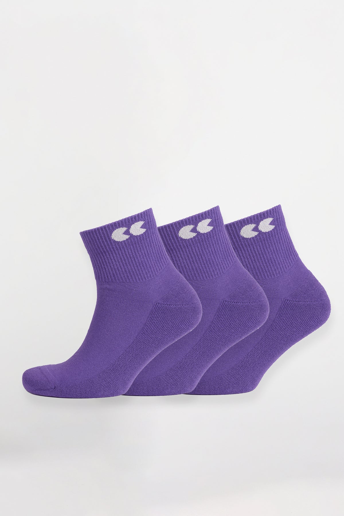 3 pack of purple sports ankle sock