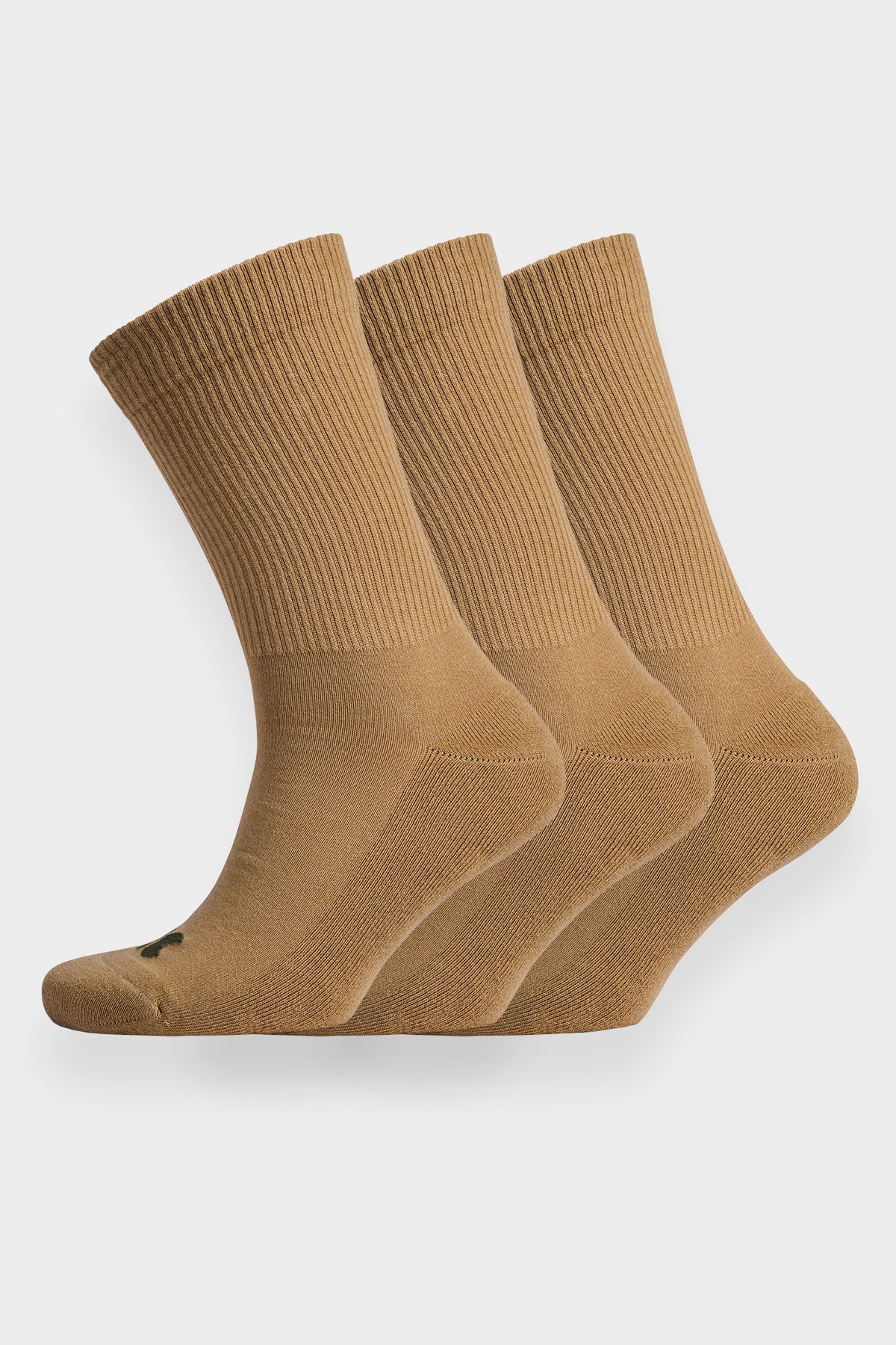 Sports Cotton Sock Calf 3 Pack - Beige