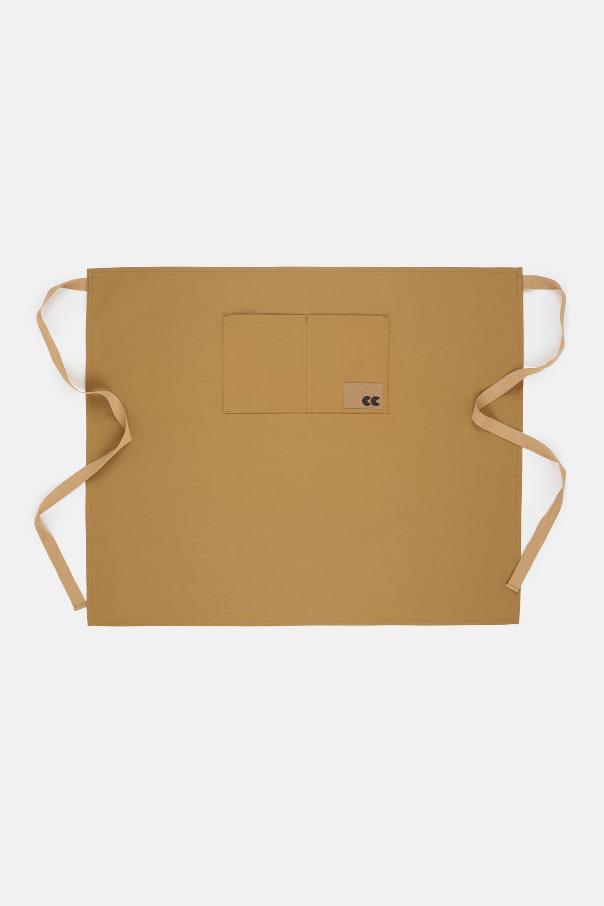 
            unisex half apron khaki flatlay