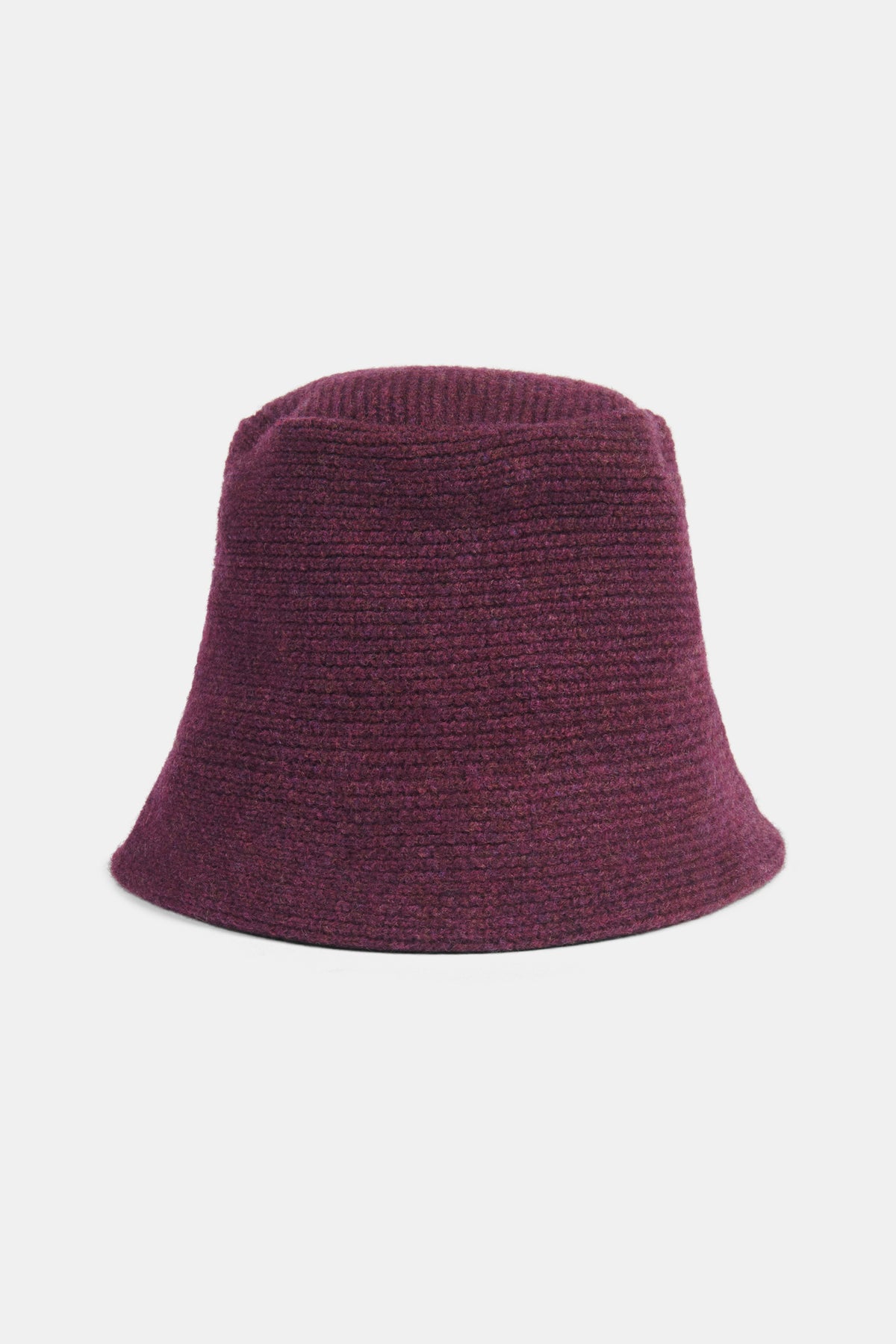 Lambswool Bucket Hat- Black Grape