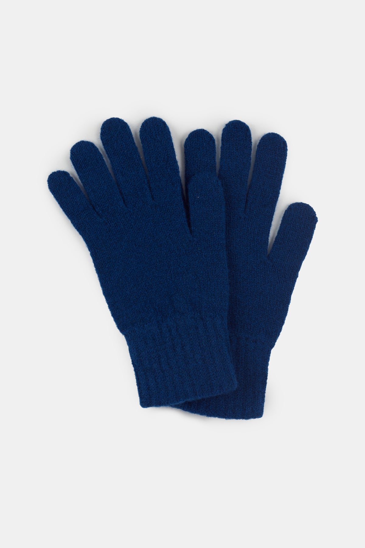 
            unisex lamswool gloves bright blue flatlay