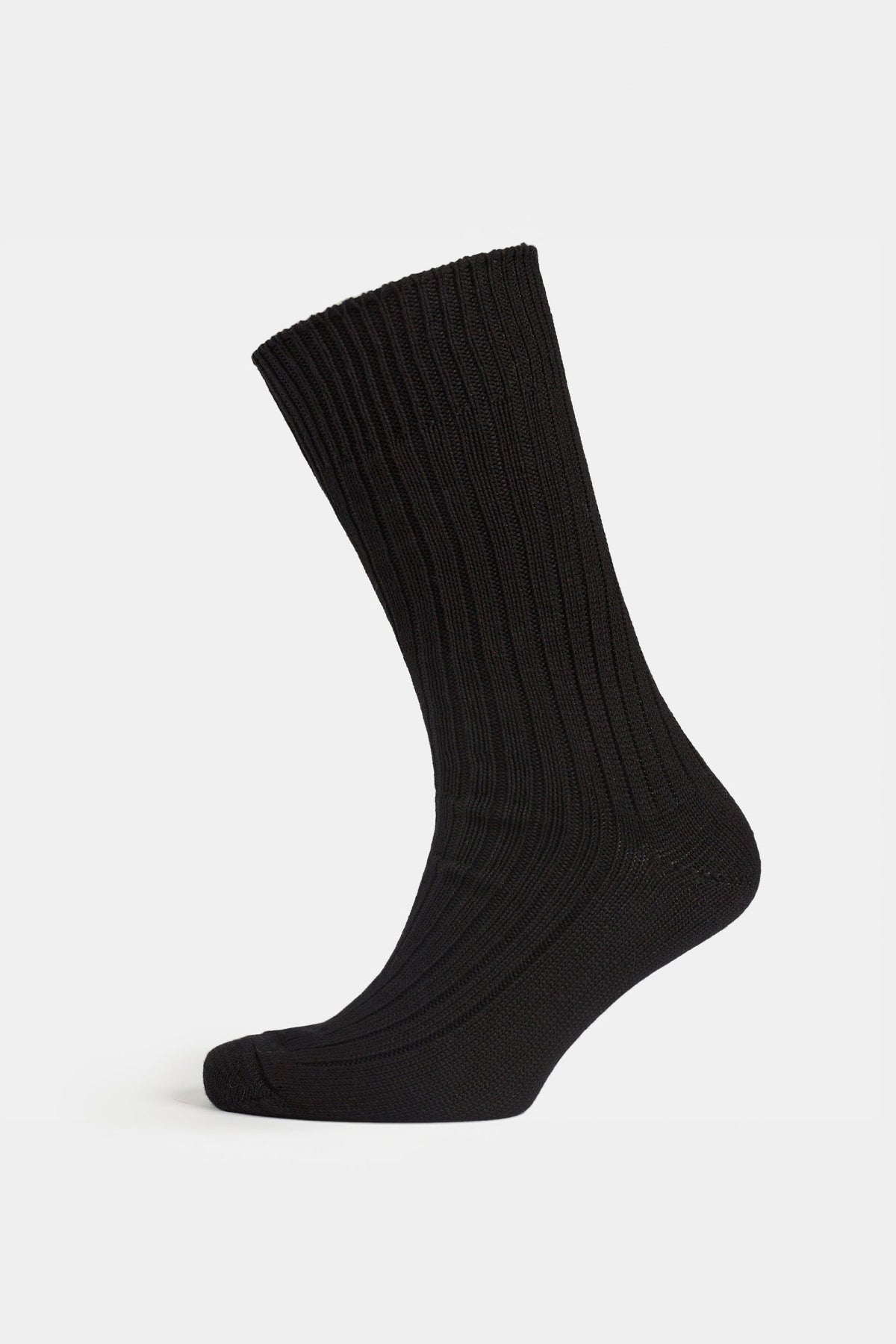 
            Premium Cotton Sock Rib - Black