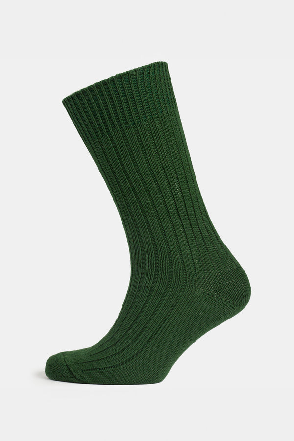 Premium Cotton Sock Rib - Bottle Green - Community Clothing