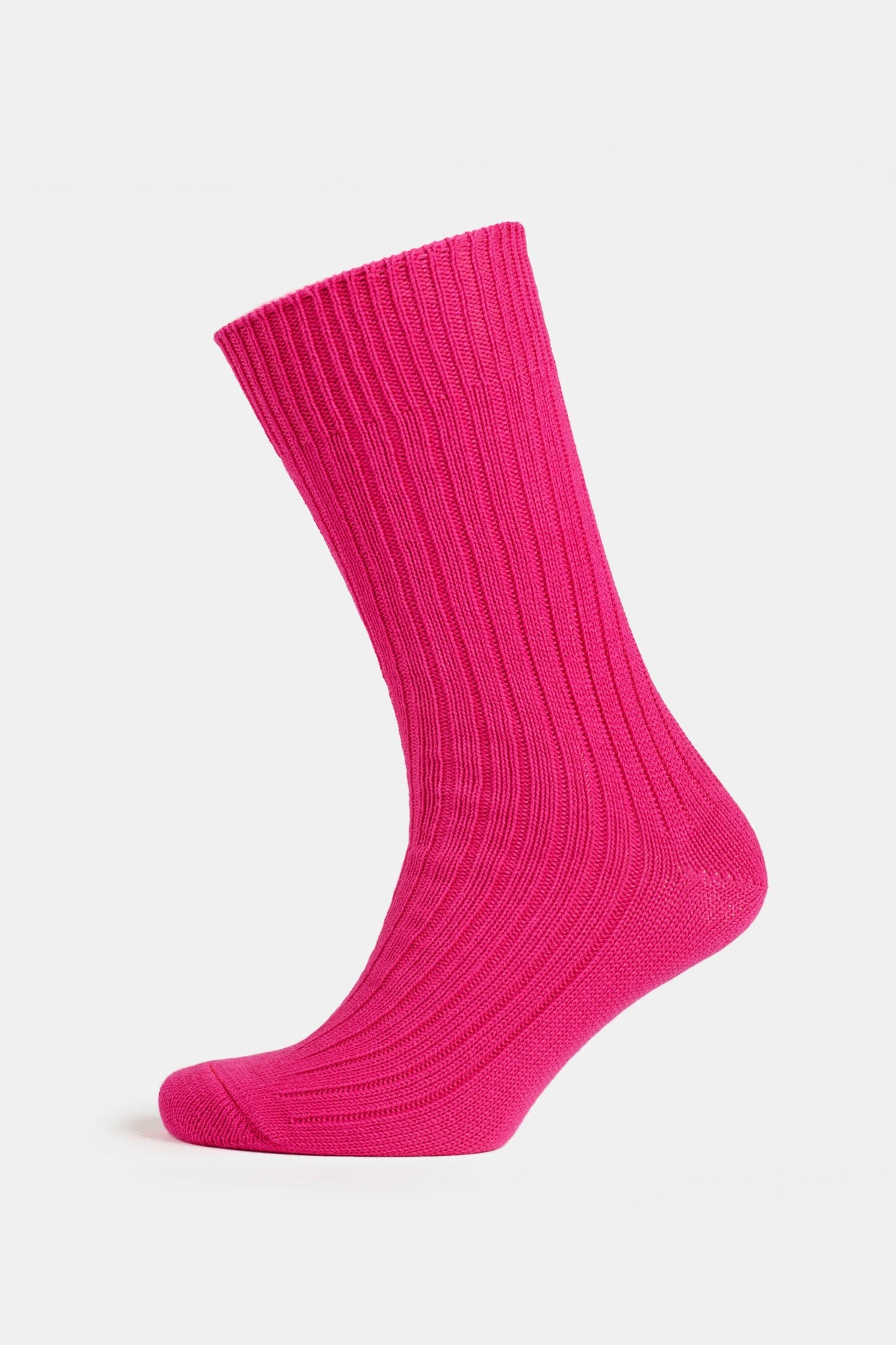 
            Premium Cotton Sock Rib - Fuchsia Pink