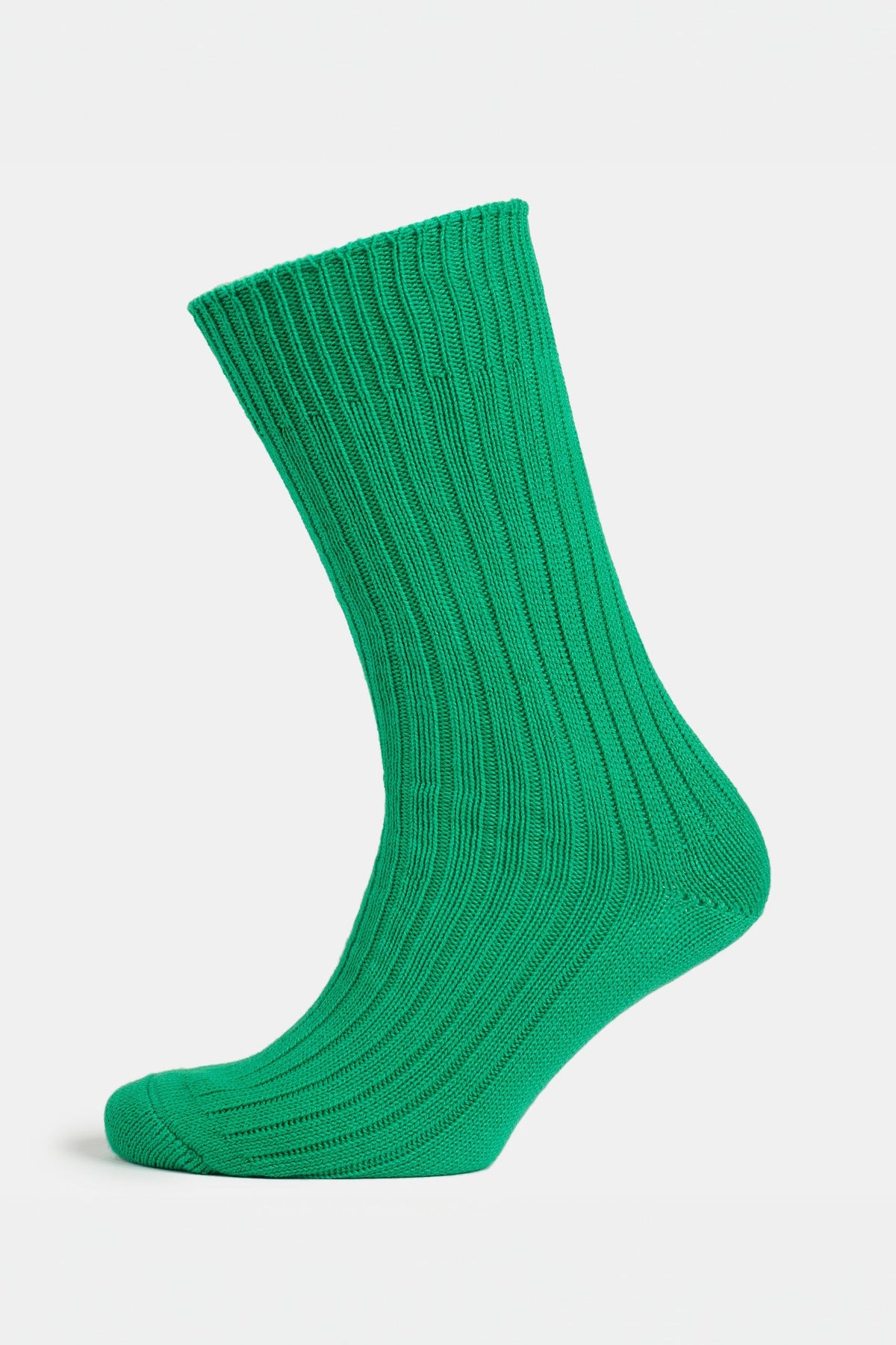 
            Premium Cotton Sock Rib - Green