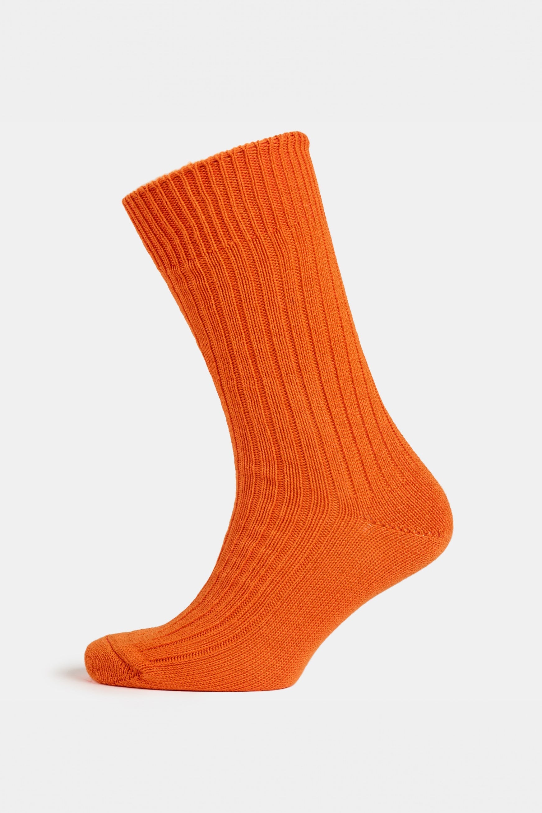 Premium Cotton Sock Rib - Orange
