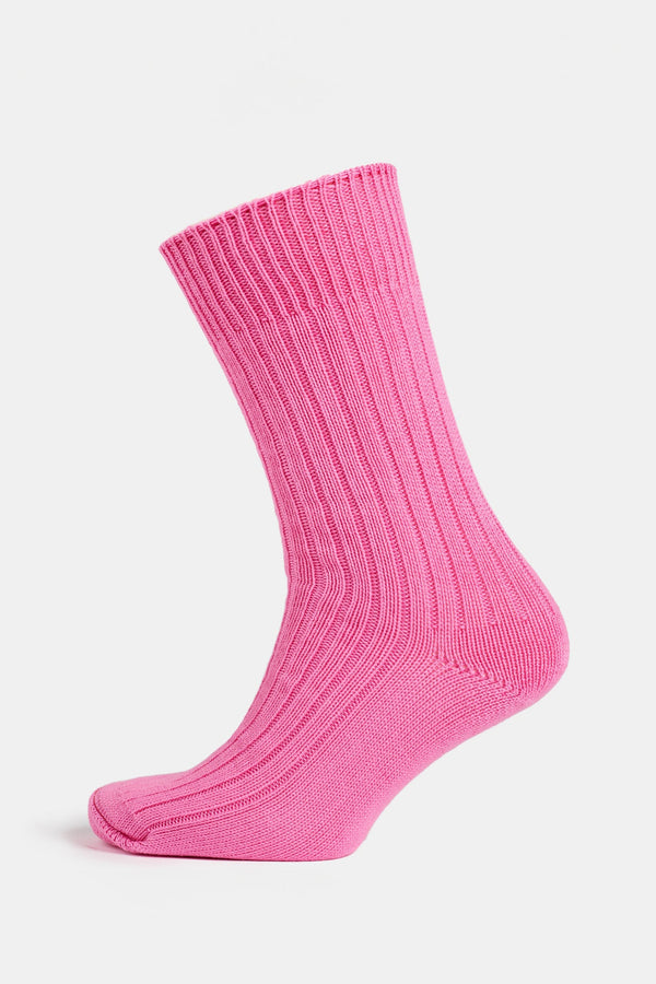 Collor Rib Pink Premium Cotton Sock Rib - Pink - Community Clothing