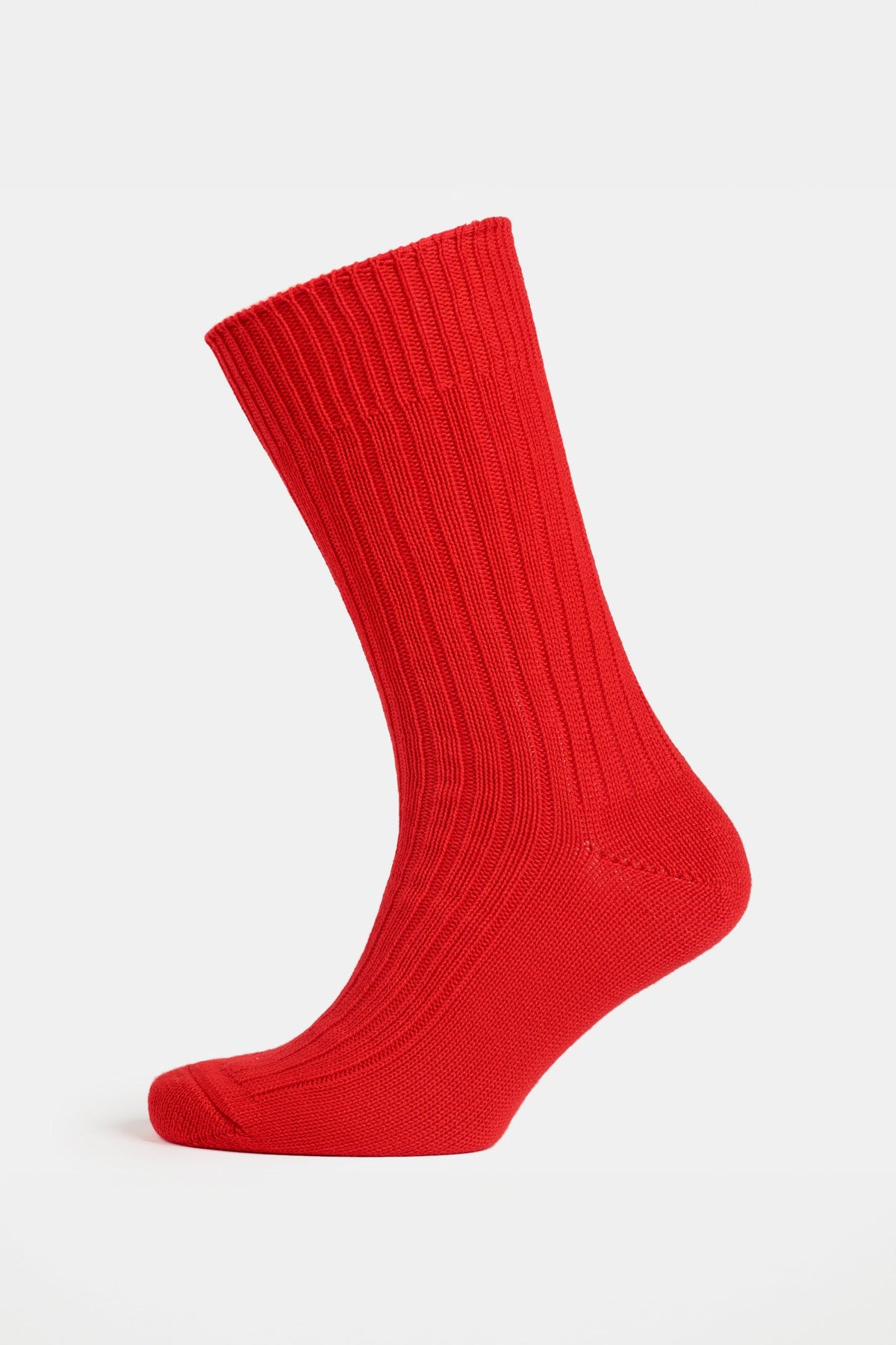 
            Premium Cotton Sock Rib - Red