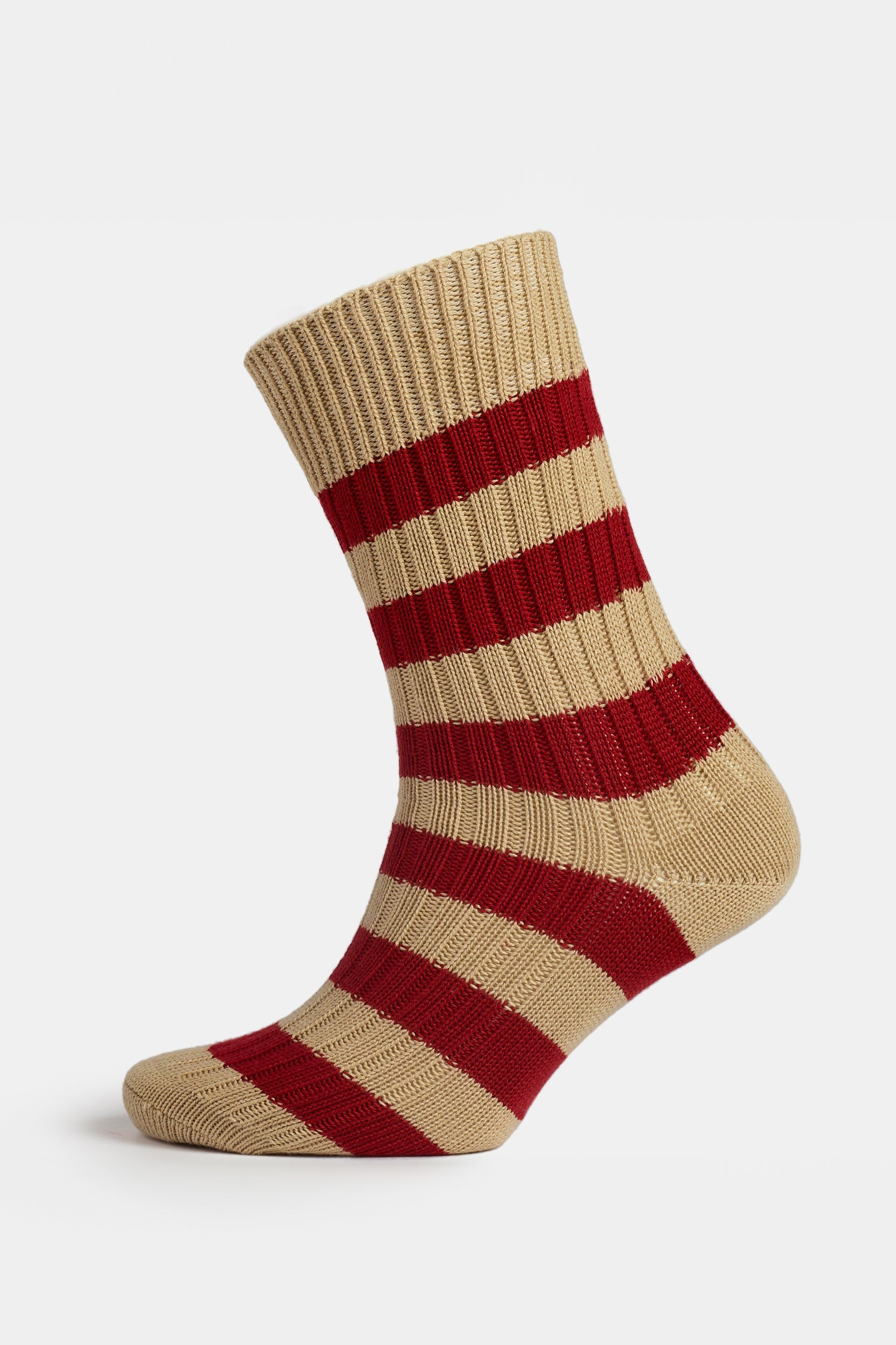 Unisex_Premium-Cotton-Sock-Stripe_Beige-Red_amended