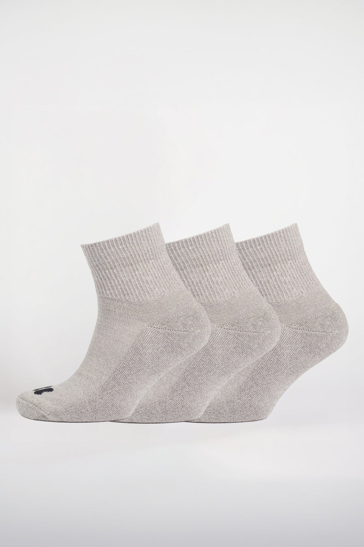 
            Sports Cotton Sock Ankle 3 Pack - Grey