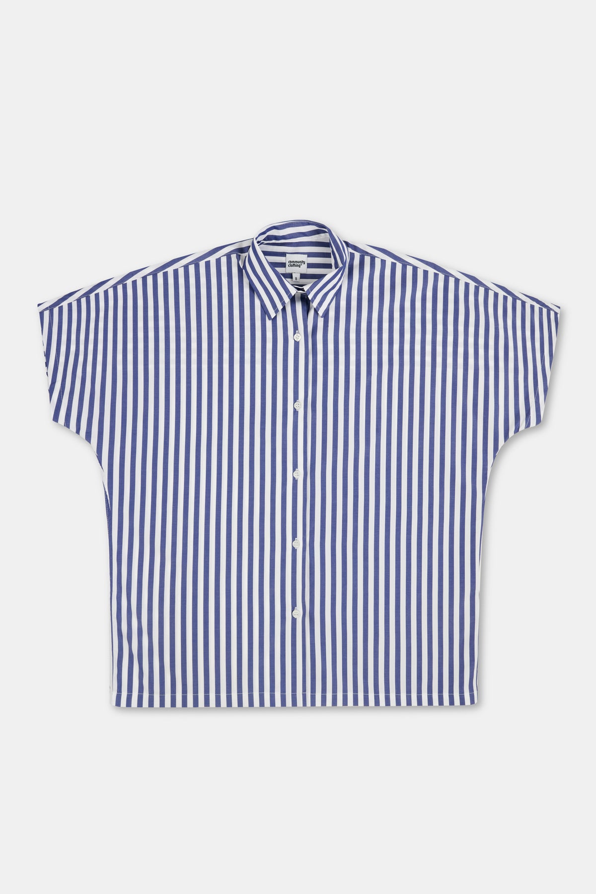 Women's Ava Short Sleeve Shirt - Blue/White