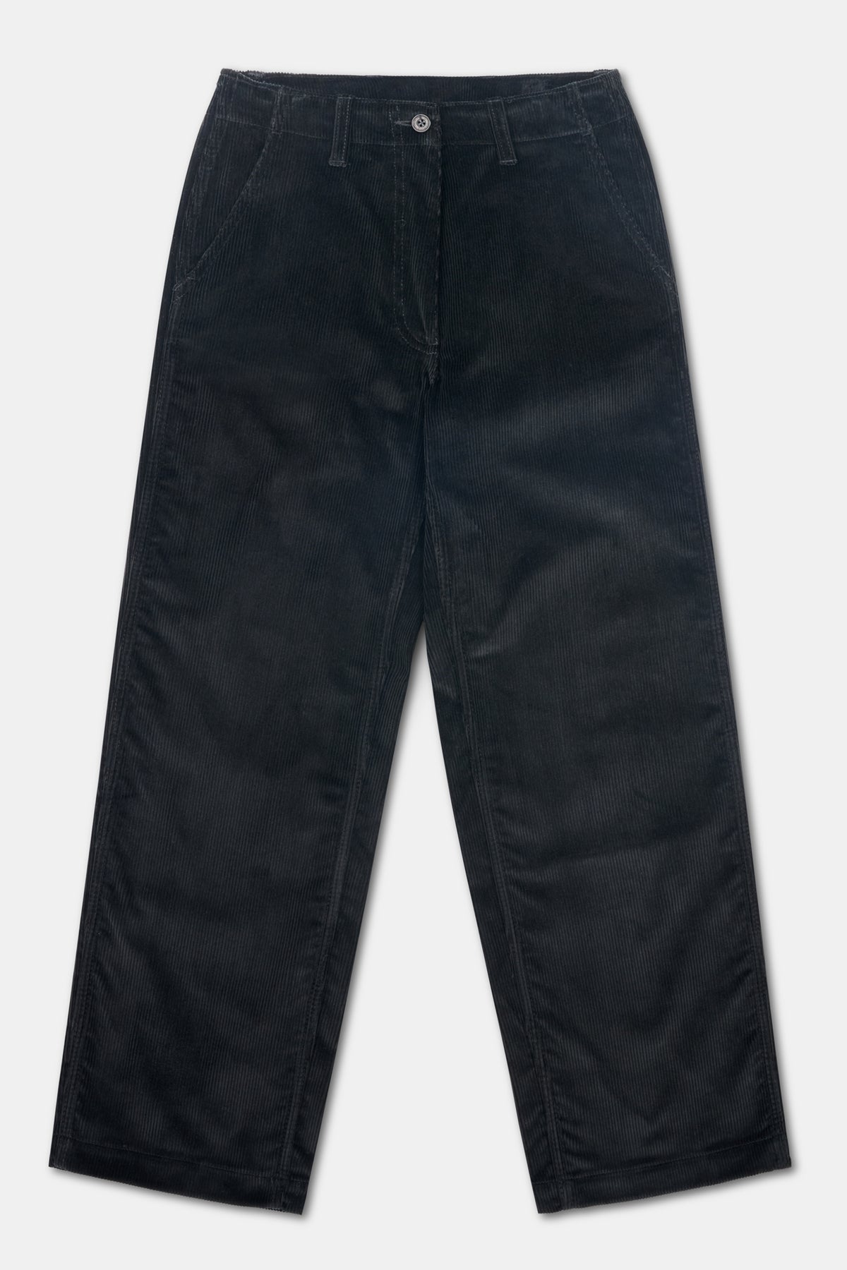 Black corduroy work trousers