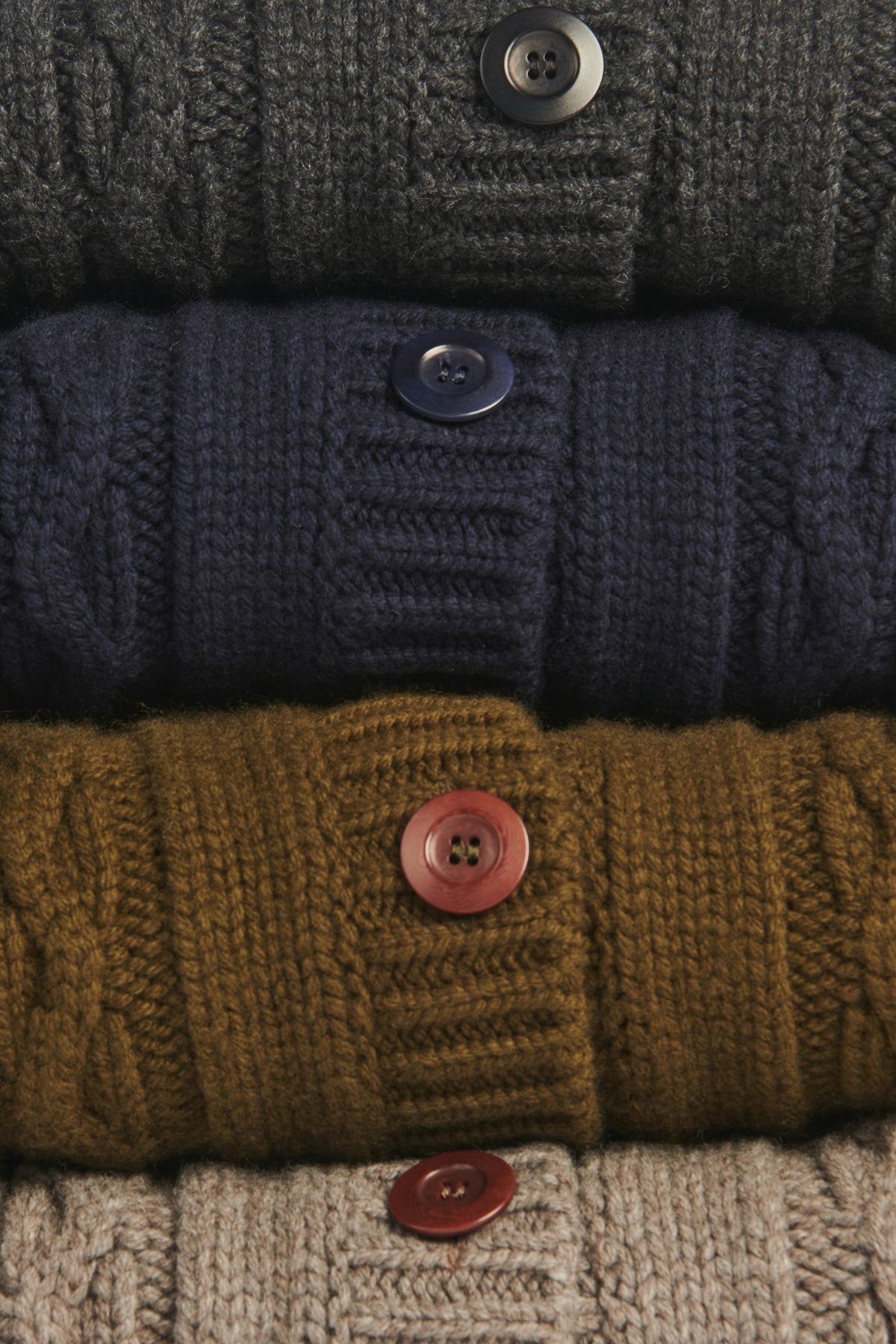 Women's Heavy Cable Cardigan Navy