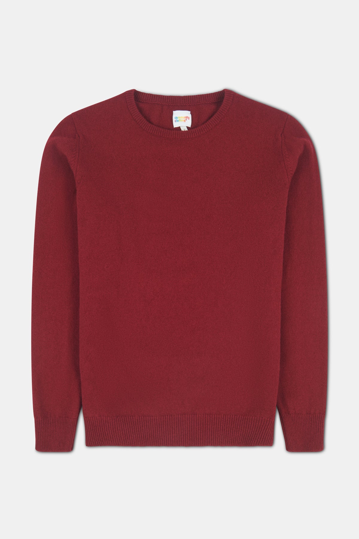 Women's Lambswool Crew Neck- Burgundy