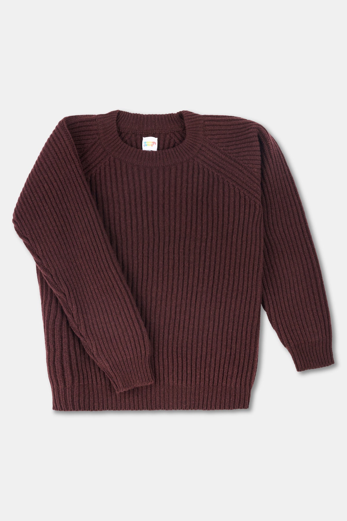 Women's Lambswool Fisherman Ribbed Jumper - Choc