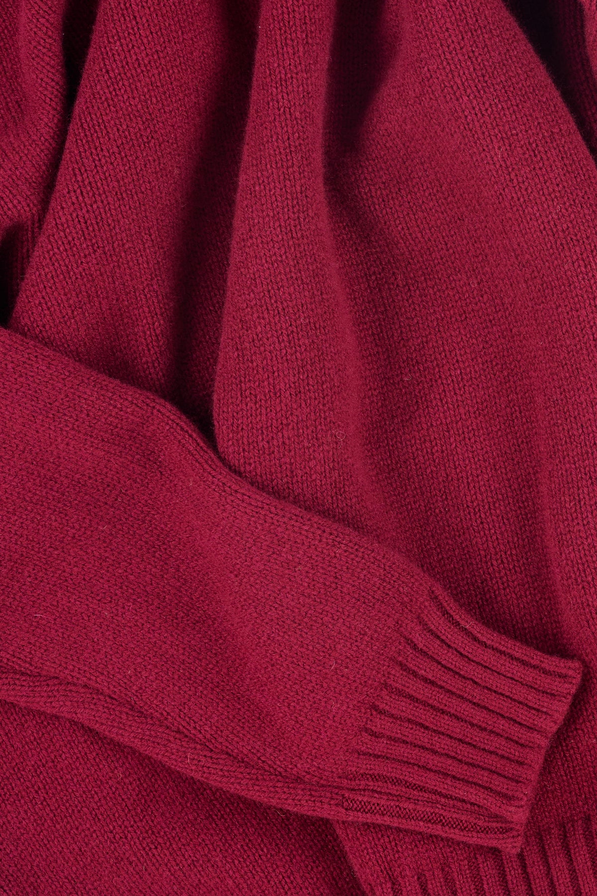 Women's Lambswool Roll Neck-Burgundy