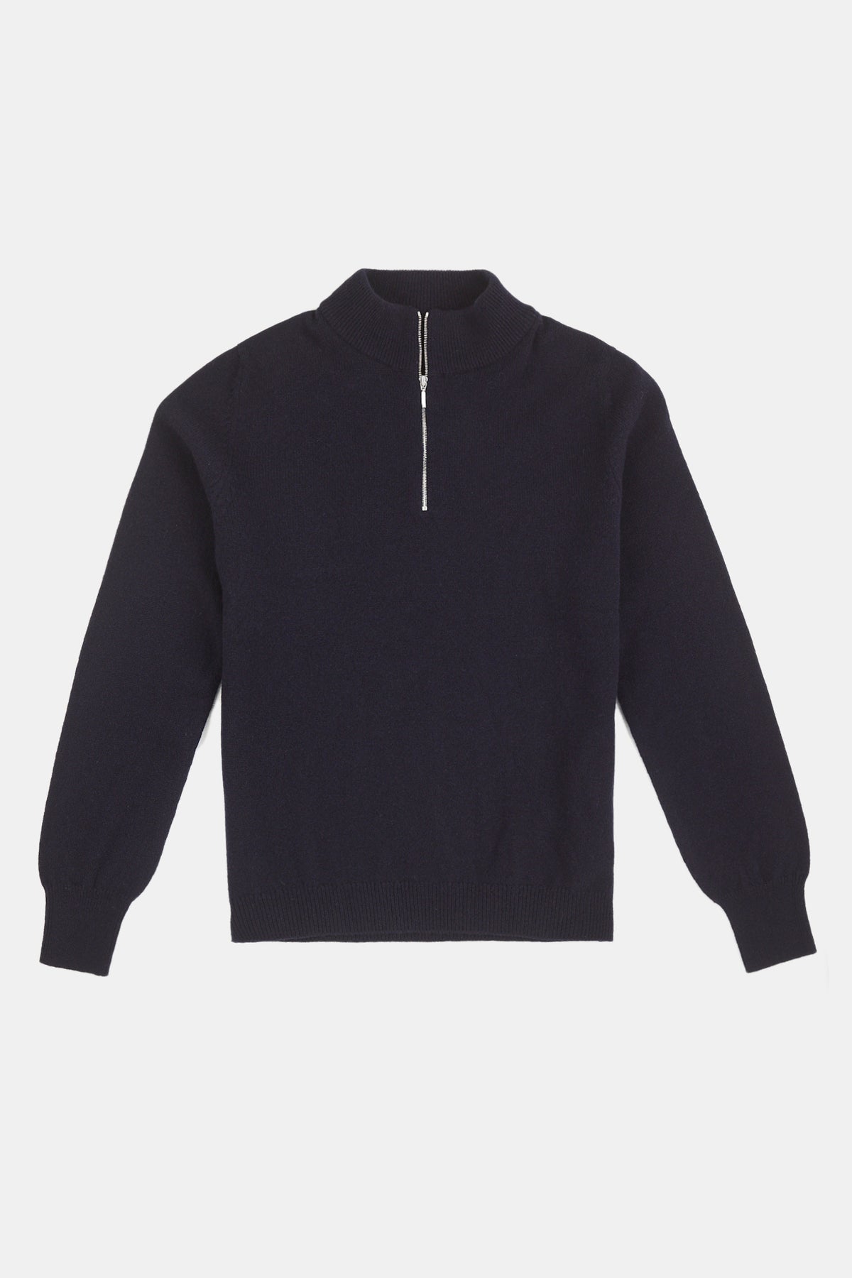 
            Women&#39;s Lambswool Zip Roll Neck - Navy