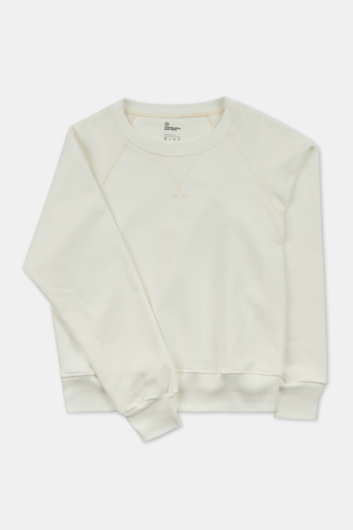 Women's Raglan Sweatshirt Plastic Free - Bone