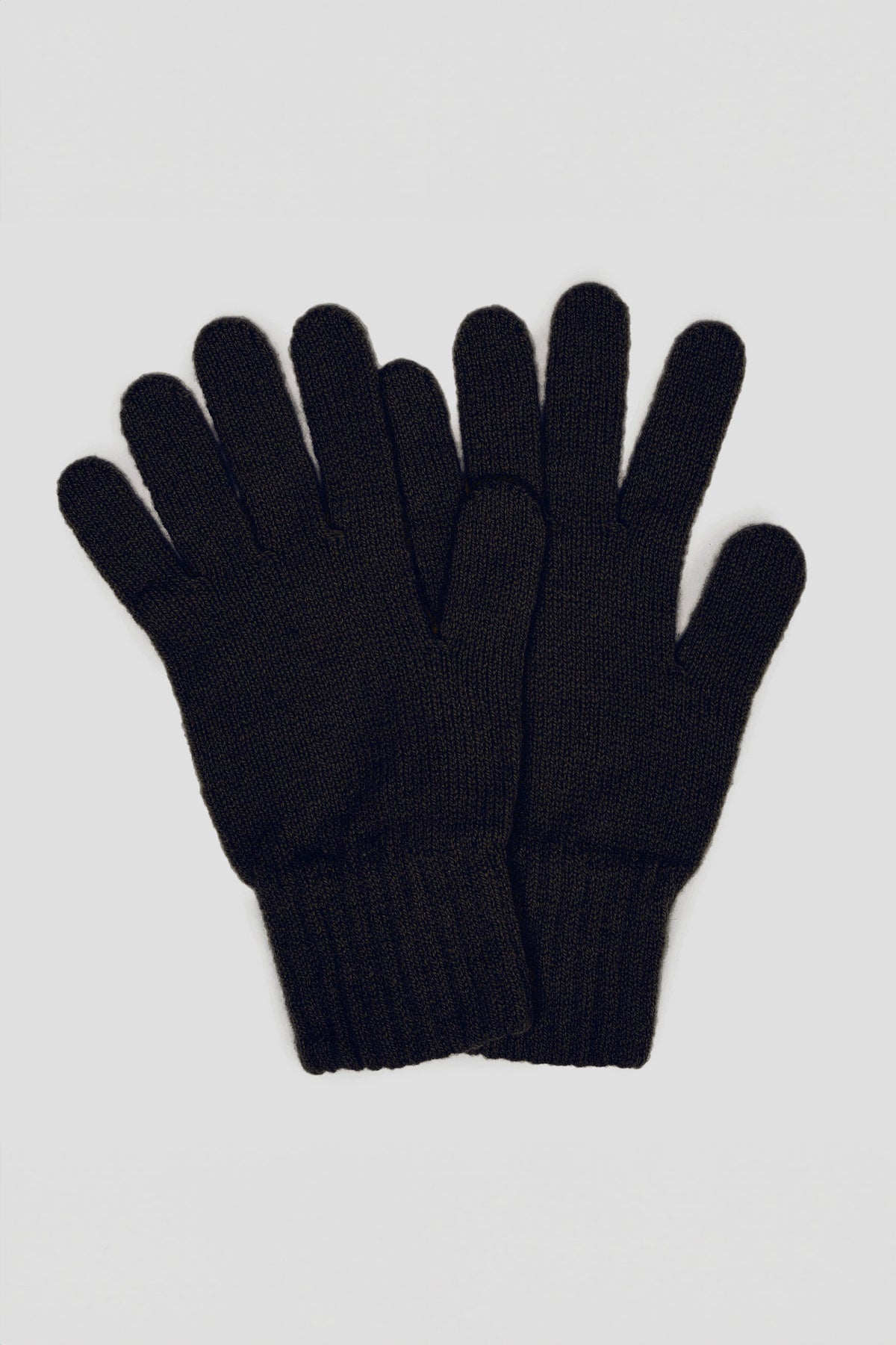 
            2 ply Lambswool Gloves - Black