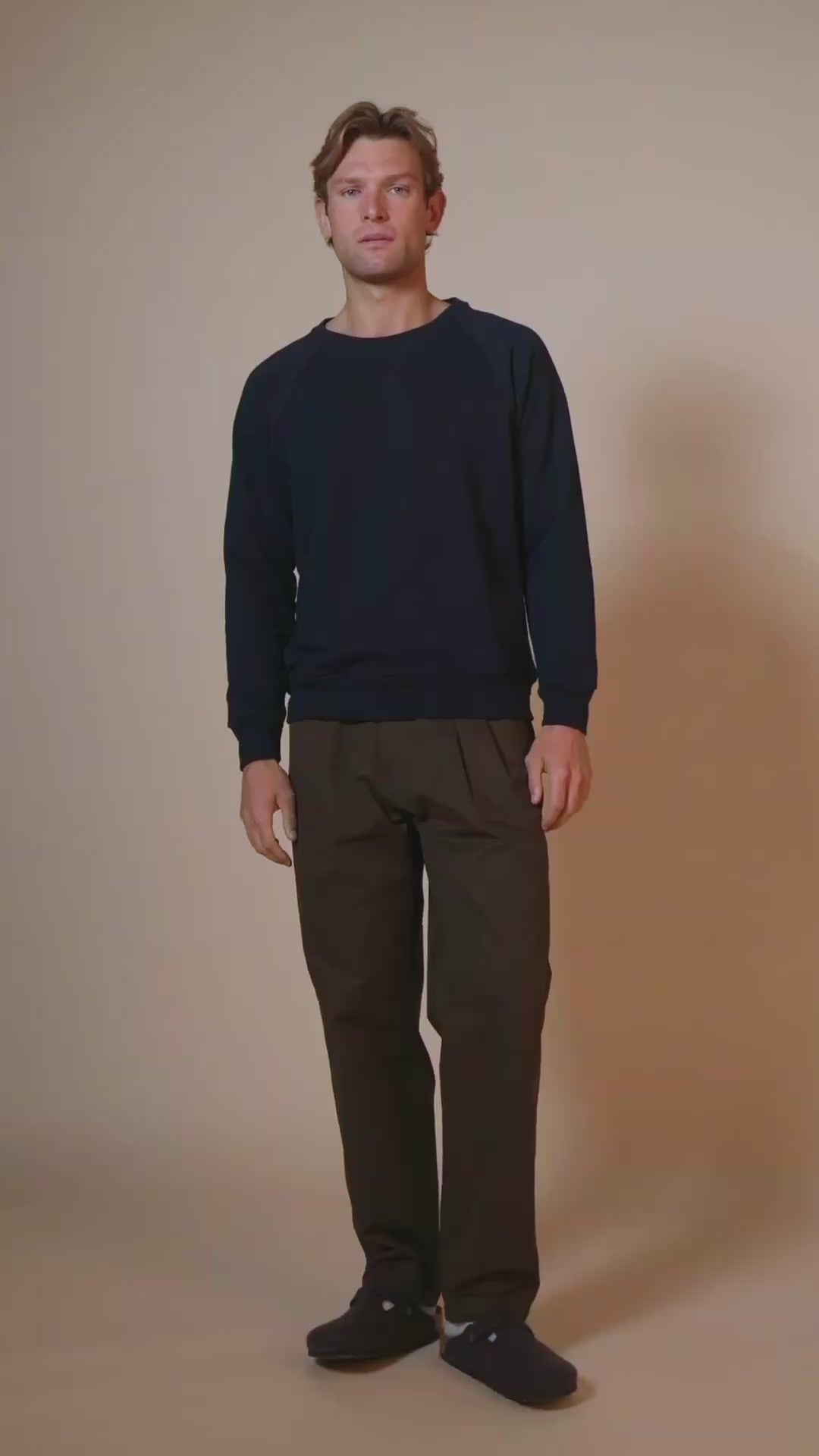 Men's Long Fit Raglan Sweatshirt PF - Navy