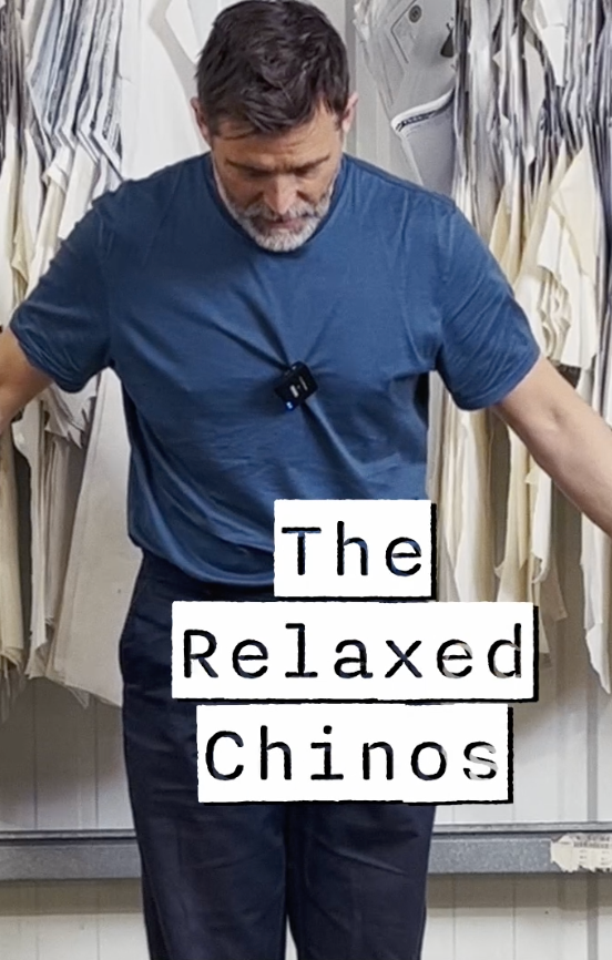 Men's Relaxed Heavyweight 100% Cotton Twill Chinos - Brown