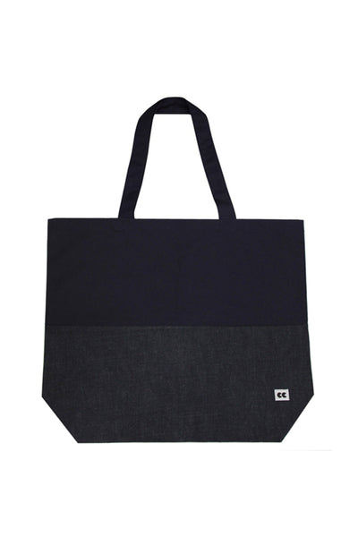 Navy and Denim Tote Bag Indigo Community Clothing