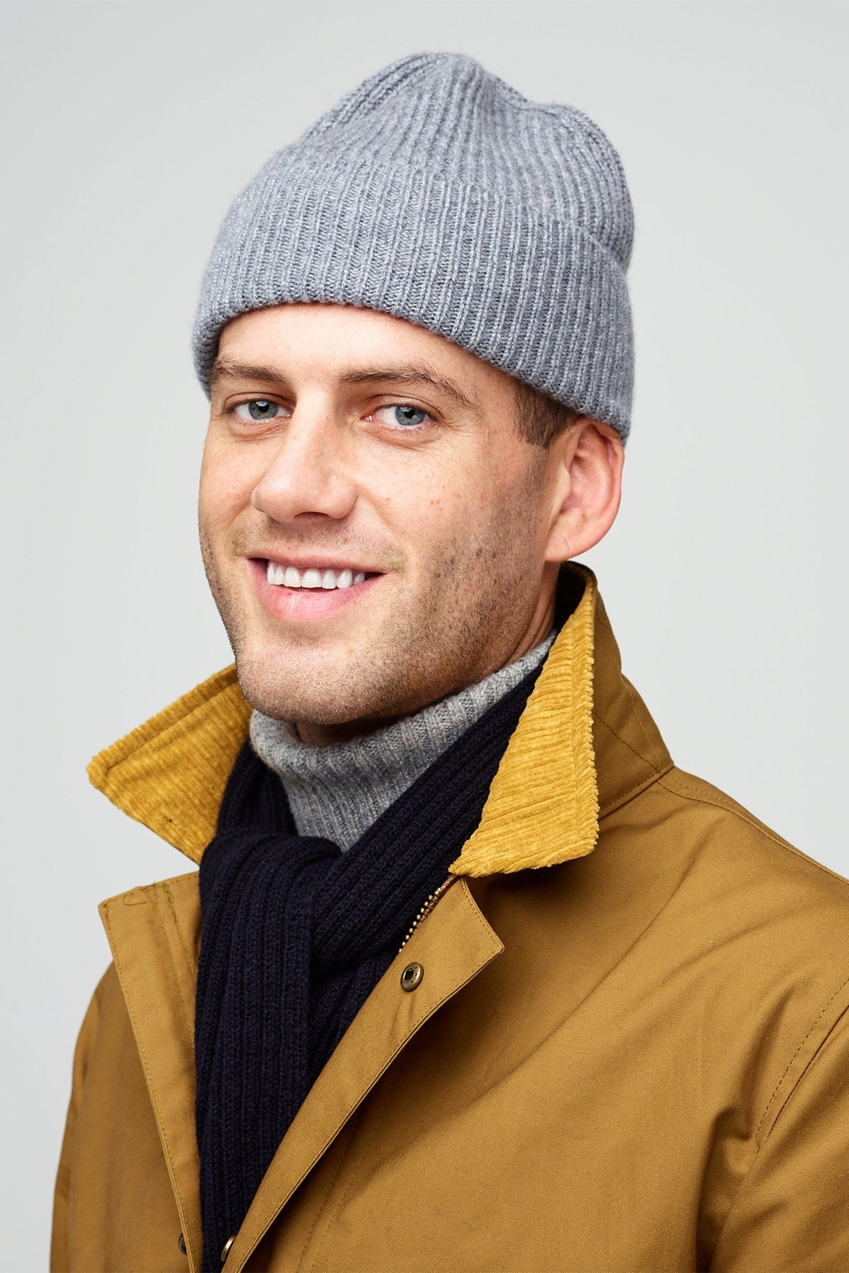 
            Cashmere Beanie Hat - Grey