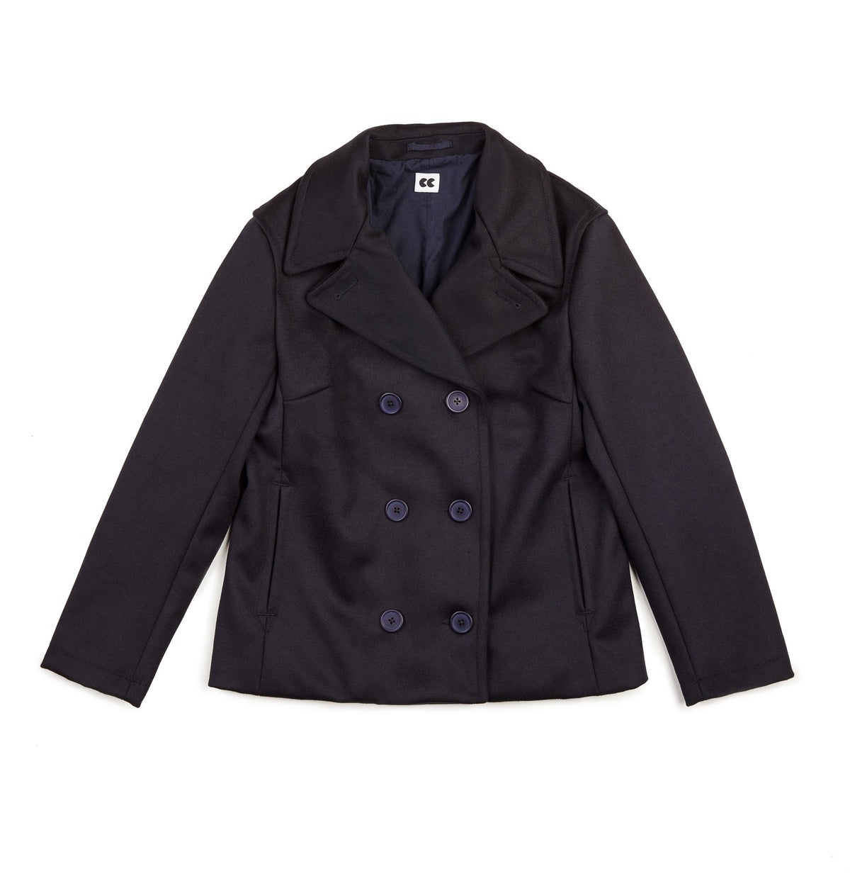 Women’s Wool Peacoat Dark Navy - Community Clothing